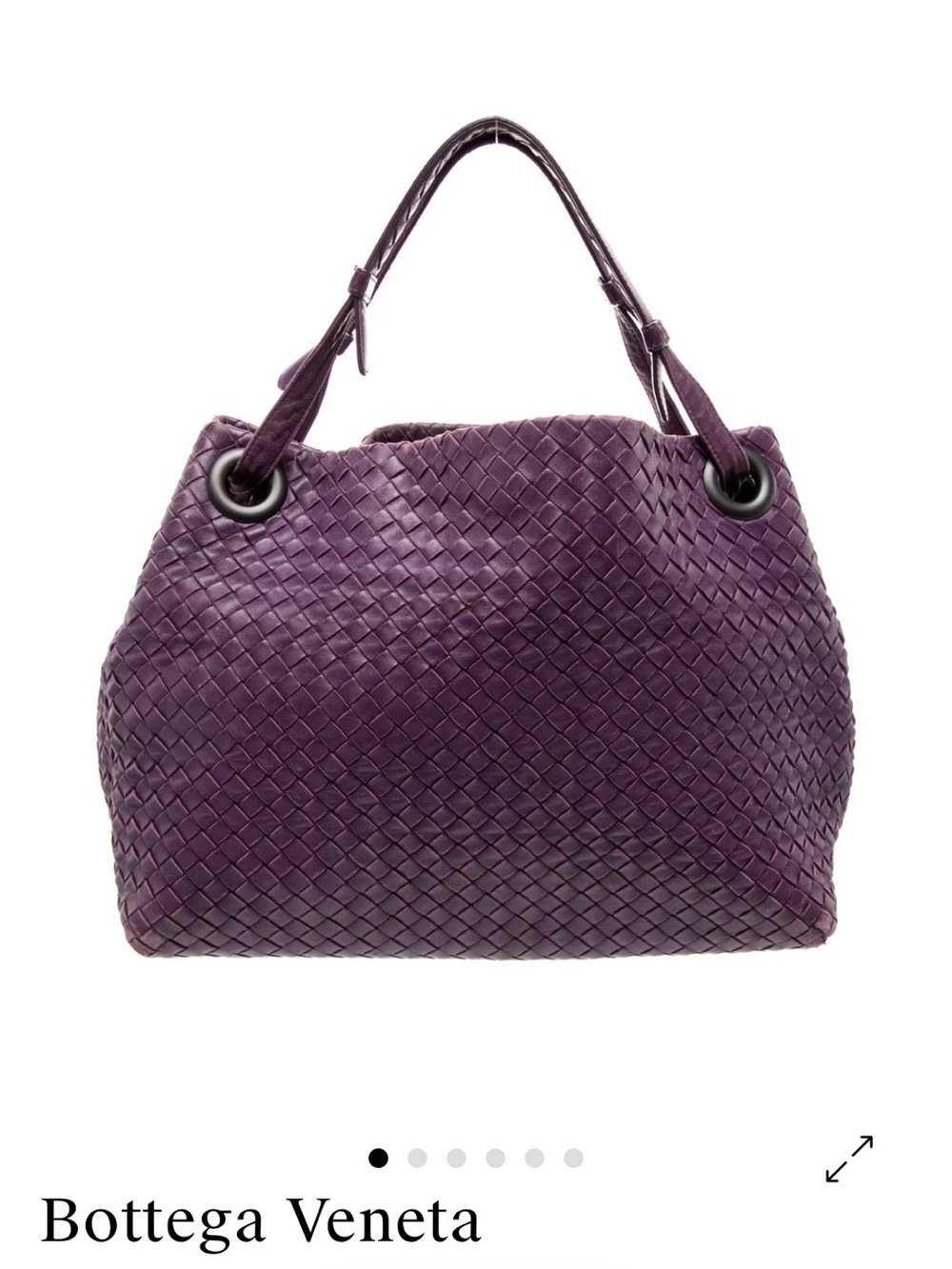 Bottega Veneta Purple Woven Shoulder Bag